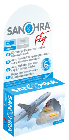 SANOHRA  FLY ADULT ausu aizbāžņi, 2 gab.