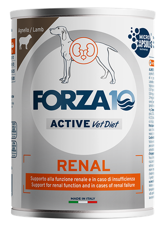 FORZA10 Active Wet Renal Ar Jēru, Suņiem mitrā barība, 390 g