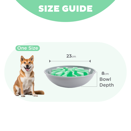 OUTWARD HOUND Fun Feeder Wobble Slow Bowl, Gaiši Zaļa, Lēnēšanas rotaļlieta, 1 gab.