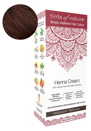 TINTS OF NATURE Henna Cream Chocolate matu krāsa, 70 ml