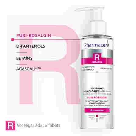 PHARMACERIS R Puri-Rosalgin želeja sejas mazgāšanai, 190 ml