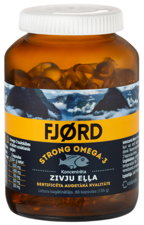 FJORD Omega-3 zivju eļļa kapsulas, 80 gab.