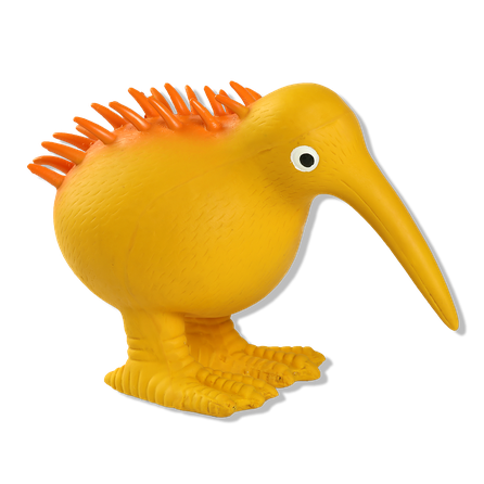 KIWI WALKER Whistle, L Izmēra, Oranža, Lateksa rotaļlieta, 1 gab.