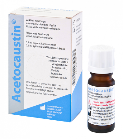 ACETOCAUSTIN LOSUNG šķīdums, 0.5 ml