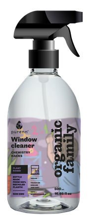 PURENN Chemistry Hack Stiklam Un Spoguļiem tīrīšanas līdzeklis, 500 ml