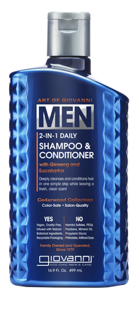 Men 2-In-1 Daily with Ginseng & Eucalyptus šampūns-kondicionieris, 499 ml