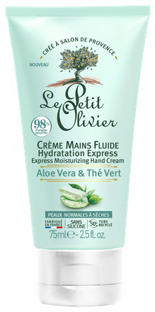 LE PETIT OLIVIER Aloe Vera & Green Tea roku krēms, 75 ml