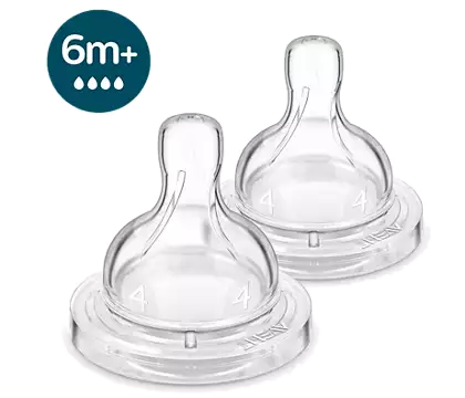 PHILIPS Avent 6m+ ātras plūsmas knupis, 2 gab.