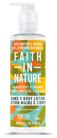 FAITH IN NATURE Grapefruit & Orange Hand & Body losjons, 400 ml