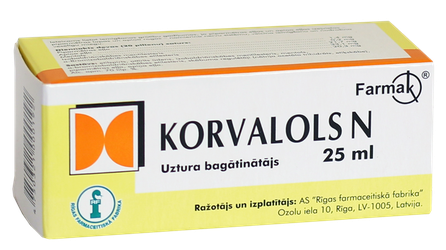 RFF Korvalols N pilieni, 25 ml
