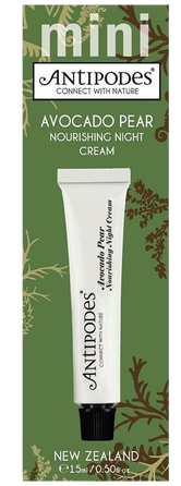 ANTIPODES Mini Avocado Pear Nourishing Night sejas krēms, 15 ml