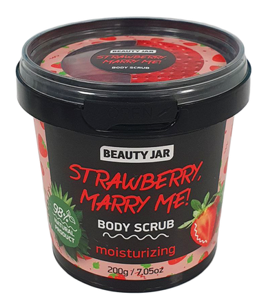 BEAUTY JAR Strawberry, Marry Me! skrubis, 200 g
