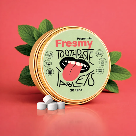 FRESMY Peppermint zobu pastas tabletes, 30 gab.