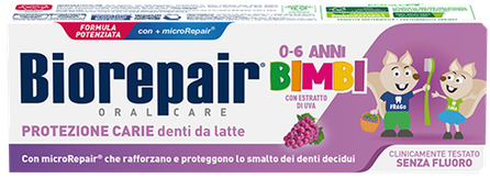 BIOREPAIR Kids (Vīnogu, 0-6 g.) zobu pasta, 50 ml