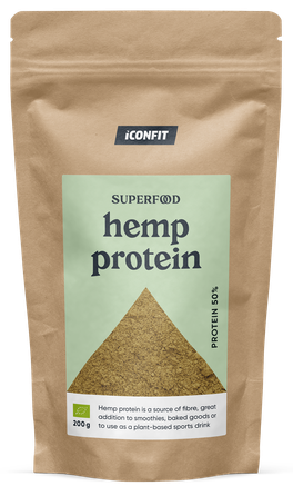 ICONFIT Organic Hemp Protein 50 % pulveris, 200 g