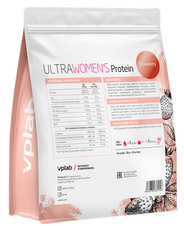 VPLAB Ultra Women`s Protein Strawberry pulveris, 500 g