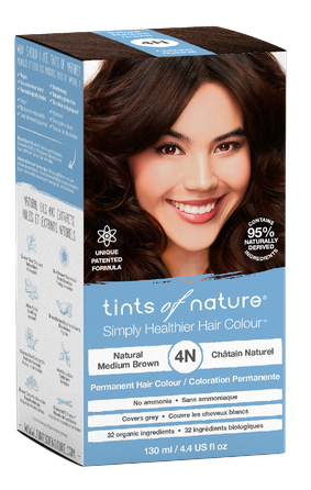TINTS OF NATURE T4N Natural Medium Brown matu krāsa, 130 ml