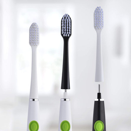 GUM Sonic Daily Soft Black elektriskās zobu birstes uzgaļi, 2 gab.