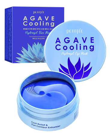 PETITFEE Agave Cooling Hydrogel acu spilventiņi, 60 gab.