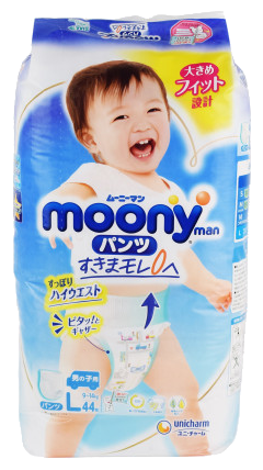 MOONY Airfit L (6-10kg) zēniem autiņbiksītes, 44 gab.