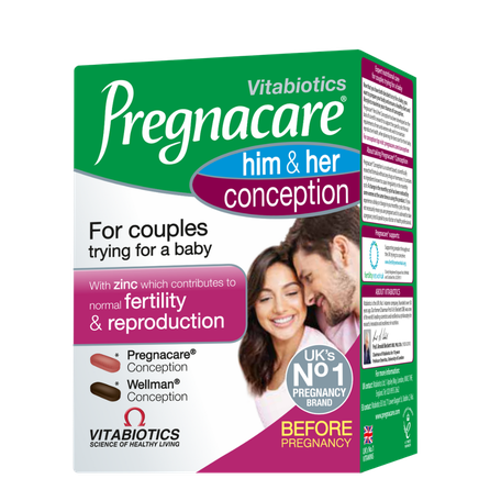 PREGNACARE   Him & Her Conception tabletes, 60 gab.