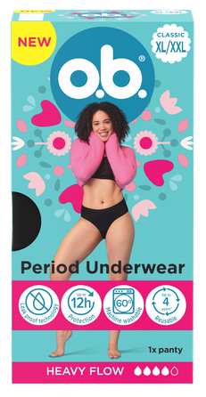 O.B. XL/XXL menstruālās biksītes, 1 gab.
