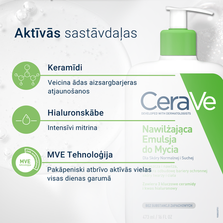 CERAVE Hydrating (refill) attīrošs līdzeklis, 473 ml