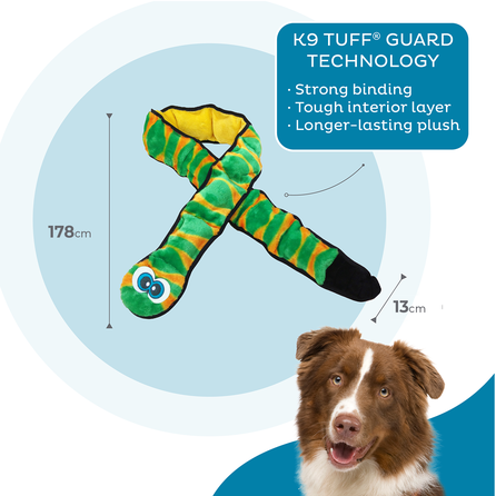 OUTWARD HOUND Durablez Snake, Zaļa XXL rotaļlieta, 1 gab.