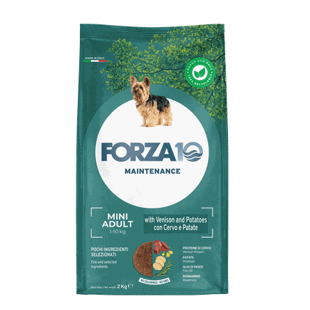 FORZA10 Maintenance Mini Adult Ar Briedi Un Kartupeļiem, Suņiem sausā barība, 2 kg