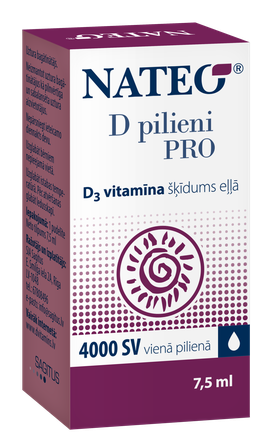 NATEO D Pro 4000 IU pilieni, 7.5 ml