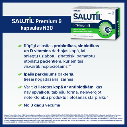 SALUTIL Premium 9 kapsulas, 30 gab.