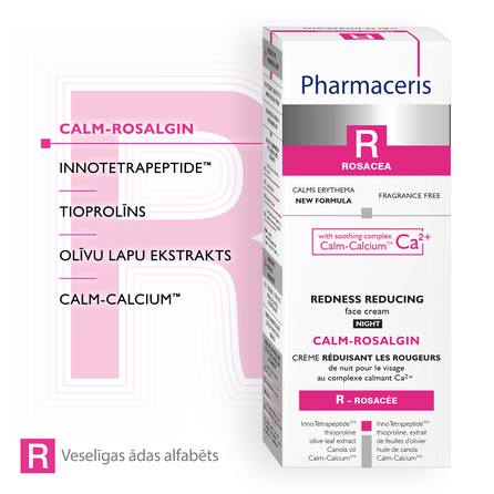 PHARMACERIS R Calm-Rosalgin Night sejas krēms, 30 ml