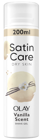 GILLETTE Satin Care Dry Skin Olay Vanilla Cashmere skūšanas želeja, 200 ml