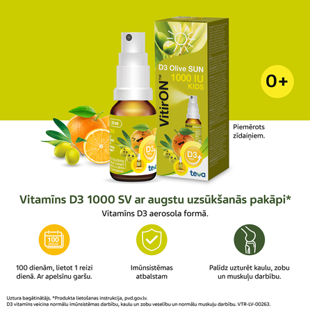 VITIRON D3 Olive Sun 1000 IU Kids sprejs, 10 ml