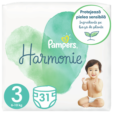 PAMPERS Harmonie 3 (6-10 kg) autiņbiksītes, 31 gab.