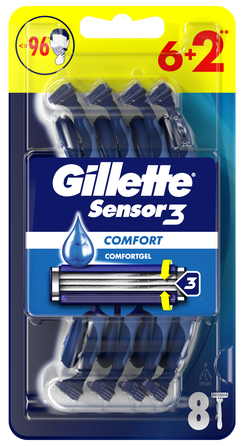 GILLETTE Blue 3 vienreizlietojamie skuvekļi, 8 gab.
