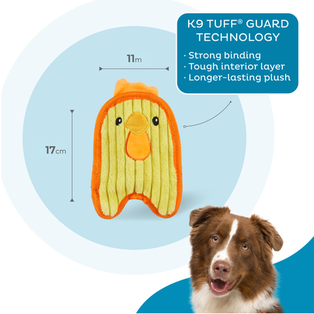 OUTWARD HOUND Durablez Chicky, Dzeltena, Xs rotaļlieta, 1 gab.