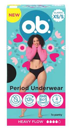 O.B. XS/S menstruālās biksītes, 1 gab.