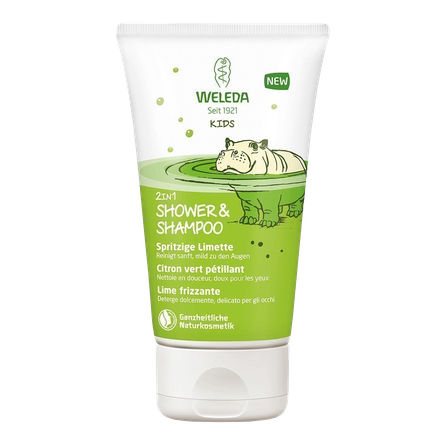 WELEDA Kids Lively Lime šampūns un mazgāšanās līdzeklis, 150 ml