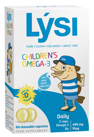 LYSI Childrens Omega-3 kapsulas, 60 gab.