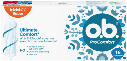 O.B. Ultimate Comfort Super tamponi, 16 gab.