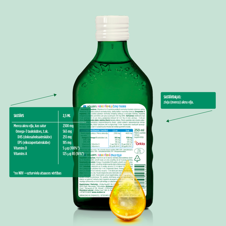 MOLLERS Baby My First Fish Oil Zivju Eļļa šķidrums, 250 ml