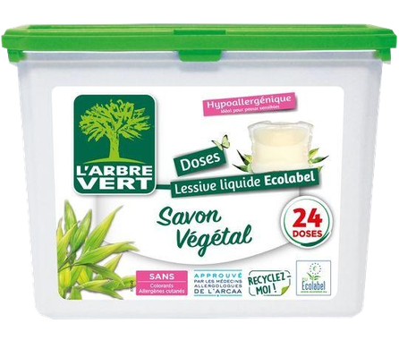 LARBRE VERT Vegetal kapsulas veļas mazgāšanai, 24 gab.