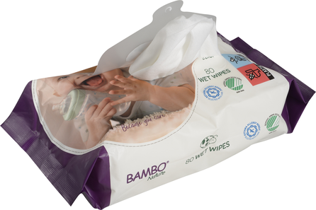 BAMBO NATURE Nature mitrās salvetes, 80 gab.