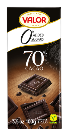 VALOR  70% Bez Cukura Tumšā šokolāde, 100 g