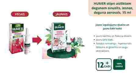 HUMER Sinusīts Stipri Aizliktam Degunam aerosols, 15 ml