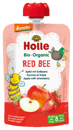 HOLLE Ābolu un zemeņu biezenis, 100 g