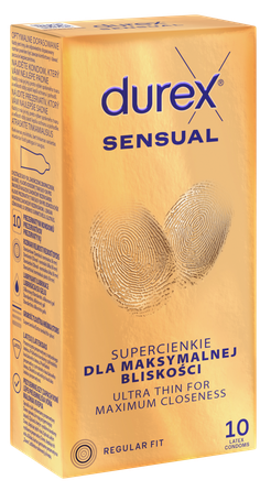 DUREX Sensual prezervatīvi, 10 gab.