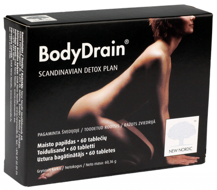 NEW NORDIC Bodydrain tabletes, 60 gab.