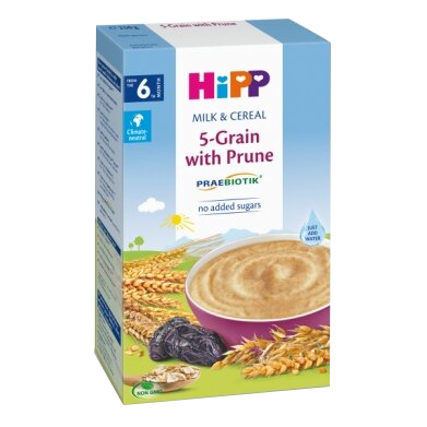 HIPP Organic Milk & Cereal 5-Grain with Prune (6+) biezputra, 250 g